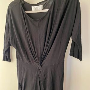 Zara Collection front knot 3/4 length sleeve knit top